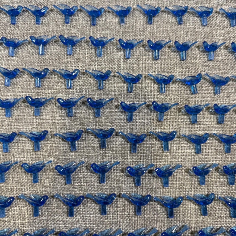 VTG Lot of 140 Blue Bird Dove Pegs Ceramic Christmas Tree Replacement Bulb Retro
